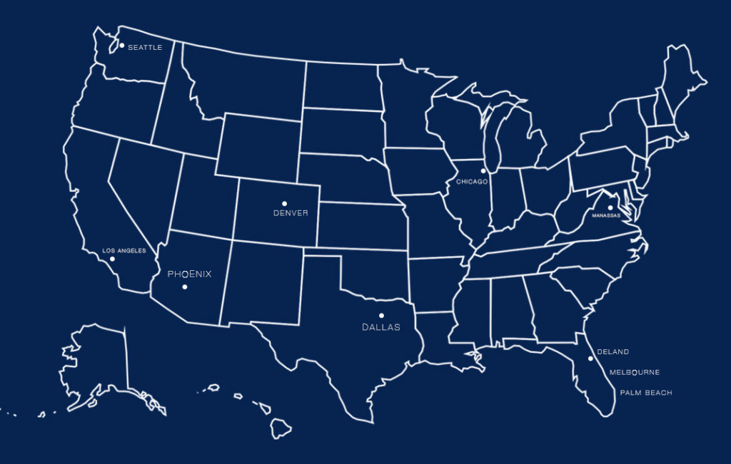 mattress firms in america map